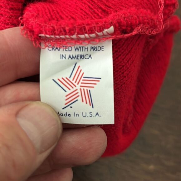 UNC Rare Red Vintage North Carolina Tar heels Knit beanie hat ski cap acrylic - Picture 4 of 5